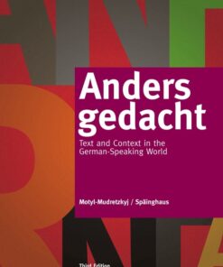 Anders gedacht: Text and Context in the German-Speaking World 3rd Edition ebook