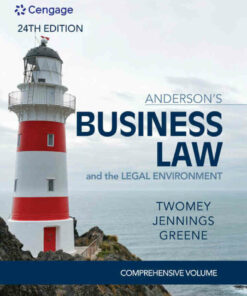 Anderson's Business Law & The Legal Environment, Comprehensive Volume 24th Edition ebook