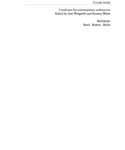 Crucial Words: Conditions for Contemporary Architecture ebook