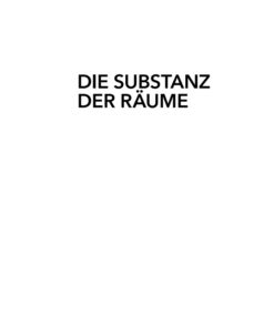 Die Substanz der R?ume: Material in der Szenografie ebook