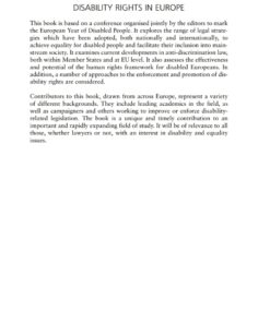 Disability Rights in Europe: From Theory to Practice ebook