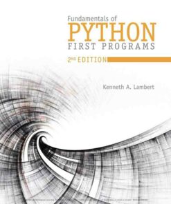 Fundamentals of Python: First Programs 2nd Edition ebook