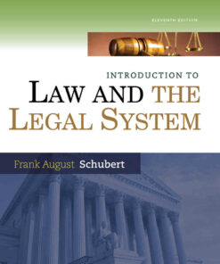 Introduction to Law and the Legal System 11th Edition ebook