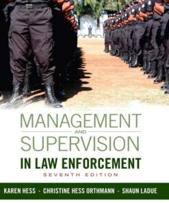 Management and Supervision in Law Enforcement, 7th Edition ebook