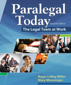 Paralegal Today: The Legal Team at Work 7th Edition ebook