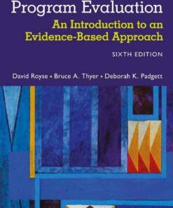 Program Evaluation: An Introduction to an Evidence-Based Approach 6th Edition ebook