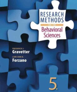 Research Methods for the Behavioral Sciences 5th Edition ebook