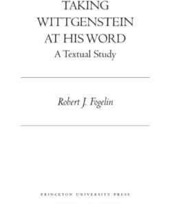 Taking Wittgenstein at His Word: A Textual Study ebook