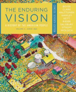 The Enduring Vision: A History of the American People Volume II: Since 1865 Concise 7th Edition ebook