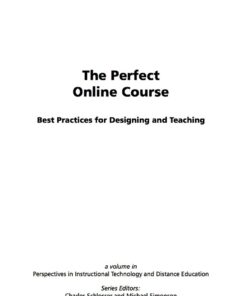 The Perfect Online Course: Best Practices for Designing and Teaching ebook