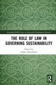 The Role of Law in Governing Sustainability ebook