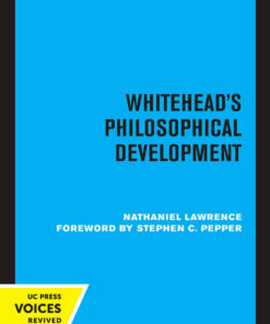 Whitehead's Philosophical Development: A Critical History of the Background of Process and Reality ebook