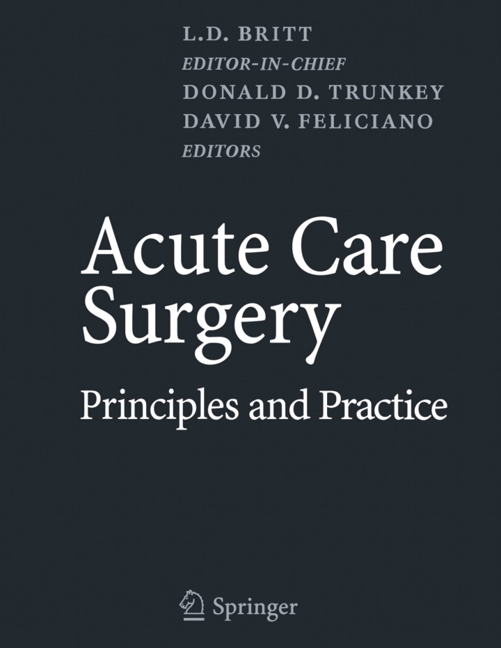 Acute Care Surgery: Principles and Practice ebook