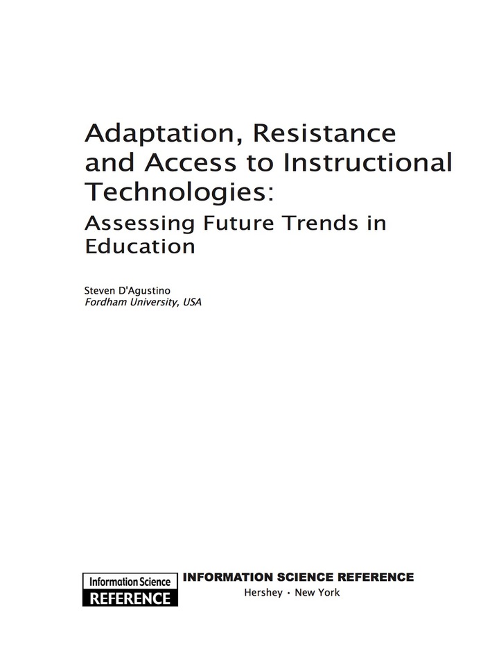 Adaptation, Resistance and Access to Instructional Technologies ebook