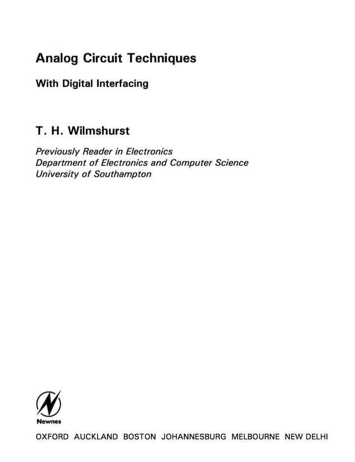 Analog Circuit Techniques: With Digital Interfacing ebook