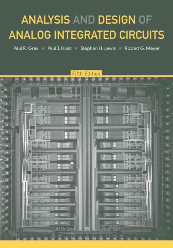 Analysis and Design of Analog Integrated Circuits, 5th Edition ebook