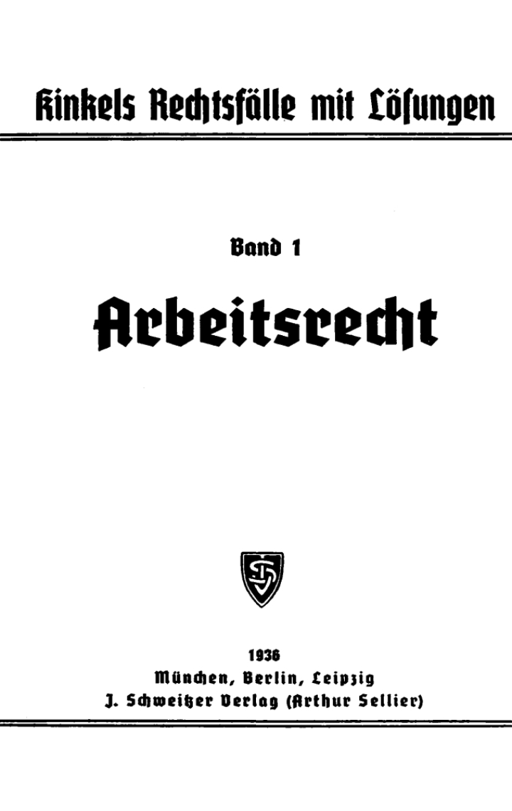 Arbeitsrecht nebst Muster einer Dreiwochenarbeit ebook
