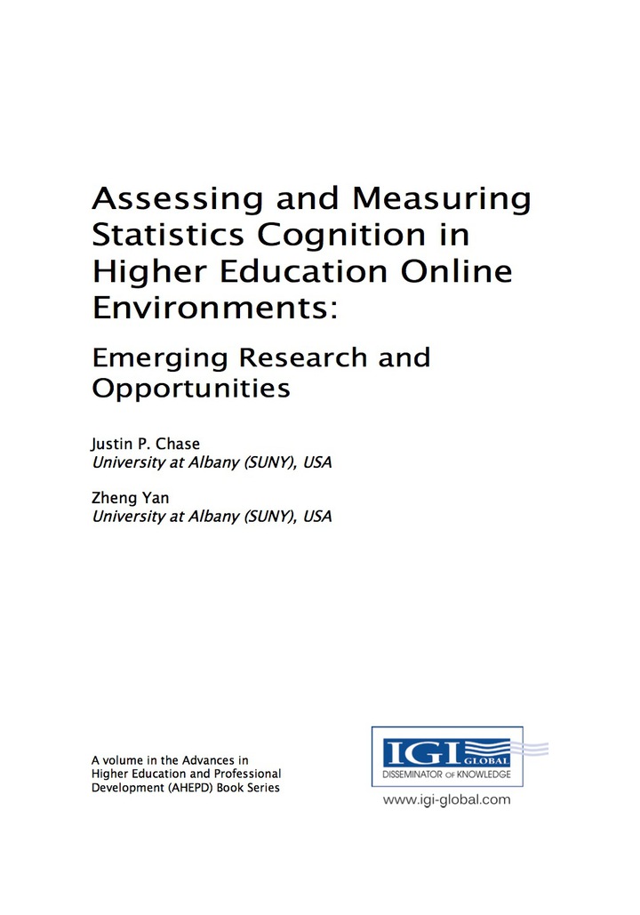 Assessing and Measuring Statistics Cognition in Higher Education Online Environments ebook