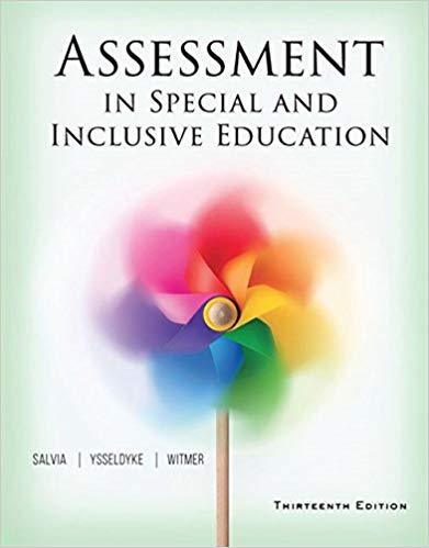 Assessment in Special and Inclusive Education 13th Edition by John Salvia ebook