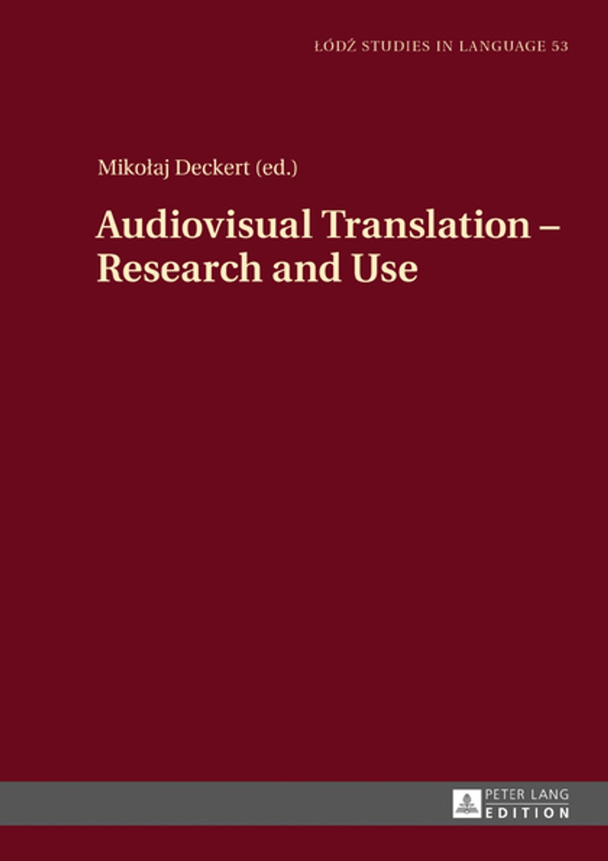 Audiovisual Translation Research and Use ebook