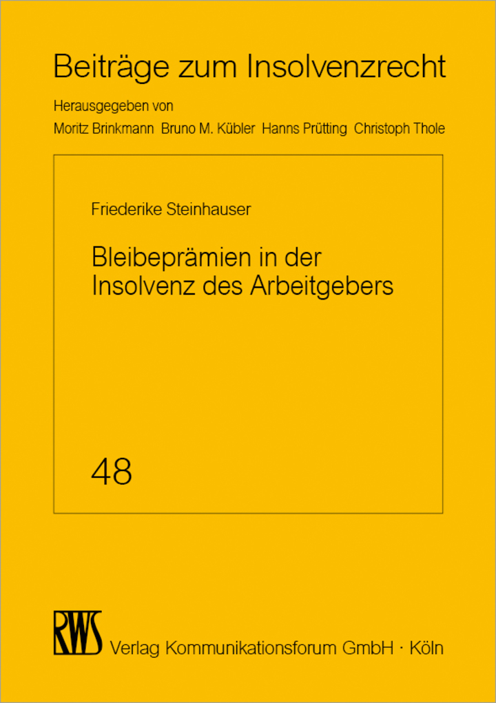 Bleibepr�mien in der Insolvenz des Arbeitgebers ebook