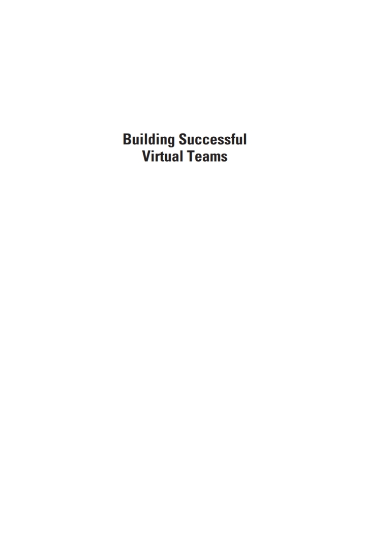 Building Successful Virtual Teams ebook