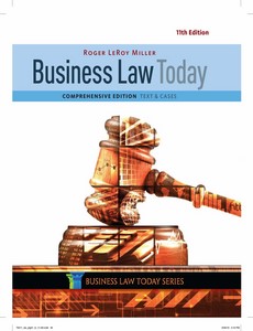 Business Law Today, Comprehensive 11th Edition by Roger LeRoy Miller ebook