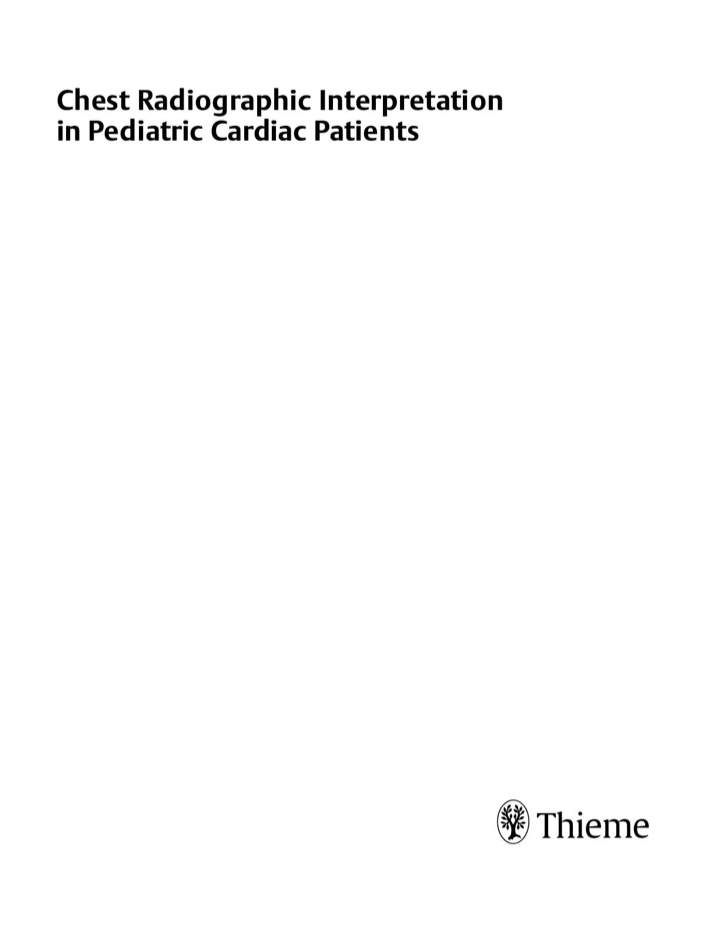 Chest Radiographic Interpretation in Pediatric Cardiac Patients ebook