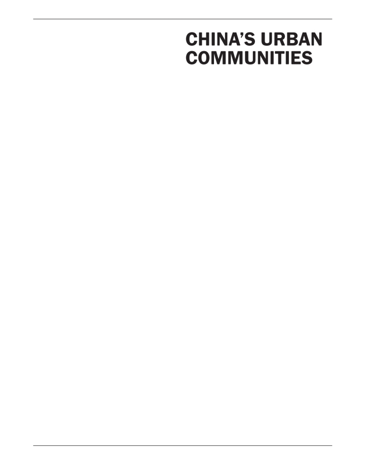 China's Urban Communities: Concepts, Contexts, and Well-Being ebook