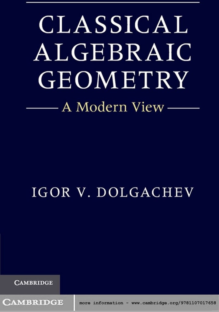 Classical Algebraic Geometry: A Modern View ebook
