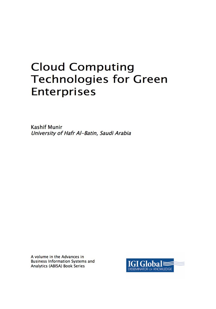 Cloud Computing Technologies for Green Enterprises ebook