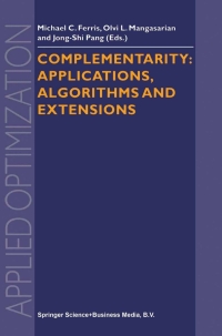 Complementarity: Applications, Algorithms and Extensions ebook