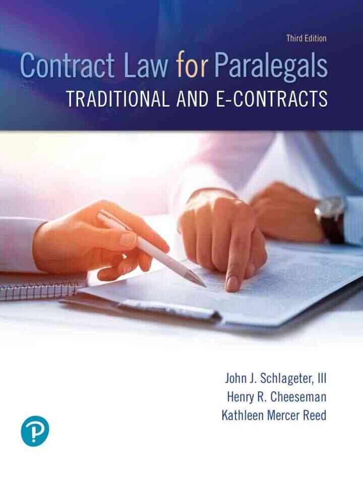 Contract Law for Paralegals: Traditional and e-Contracts, 3rd Edition ebook