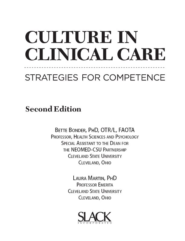 Culture in Clinical Care: Strategies for Competence ebook