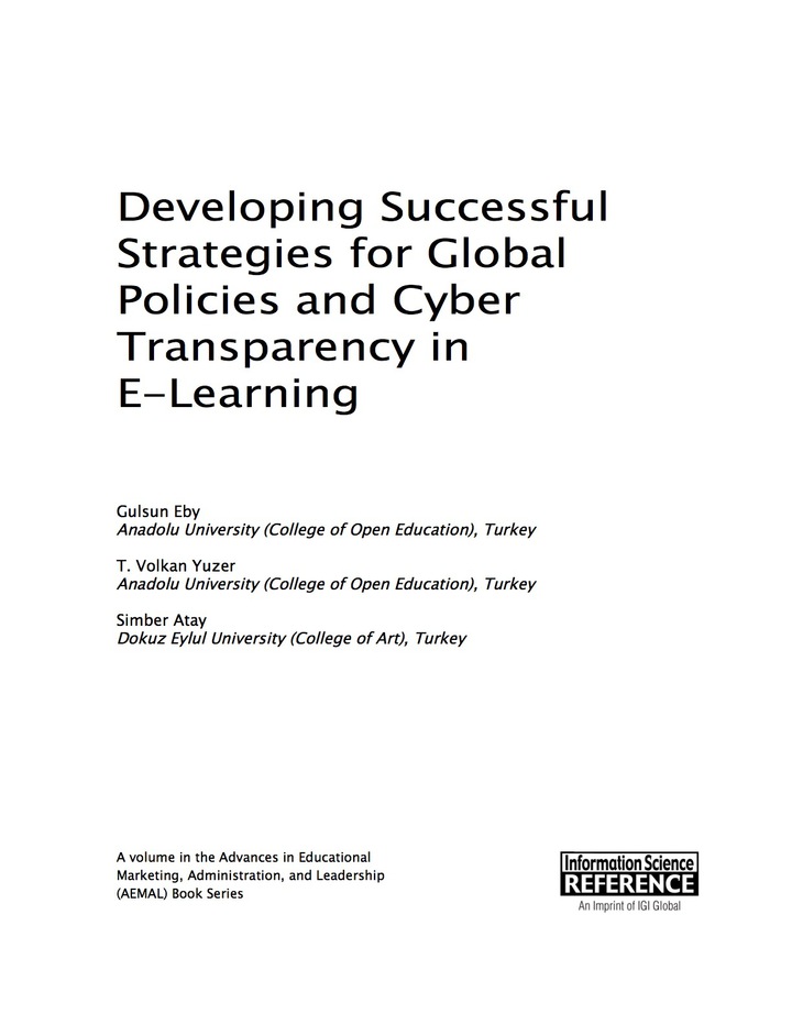 Developing Successful Strategies for Global Policies and Cyber Transparency in E-Learning ebook