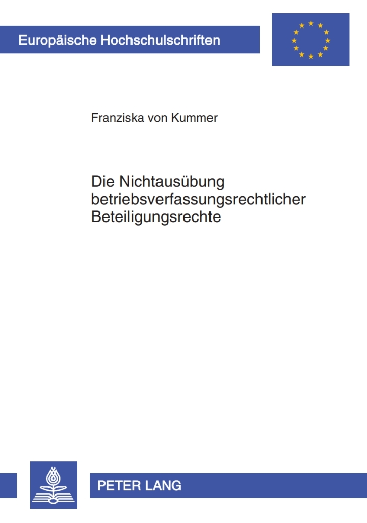 Die Nichtausuebung betriebsverfassungsrechtlicher Beteiligungsrechte ebook