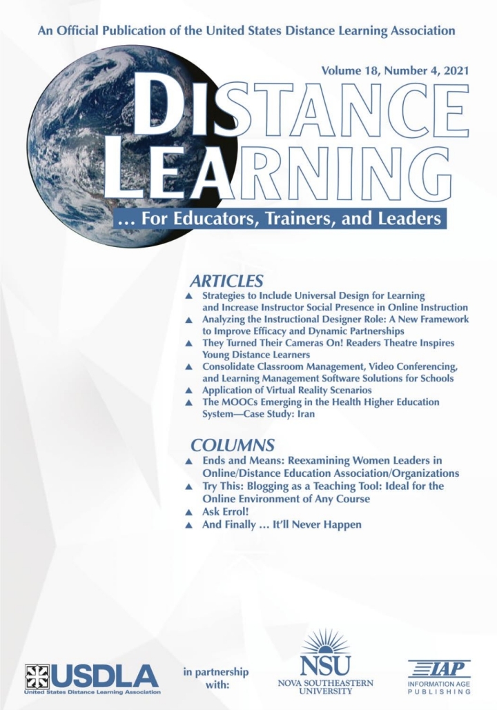 Distance Learning: Volume 18 #4 ebook
