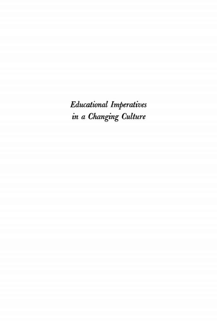 Educational Imperatives in a Changing Culture: Fifty-third Schoolmen's Week Proceedings ebook