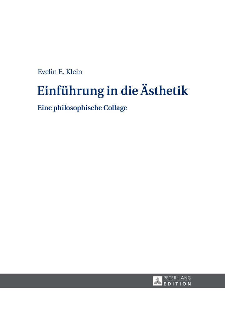 Einf�hrung in die �sthetik: Eine philosophische Collage ebook