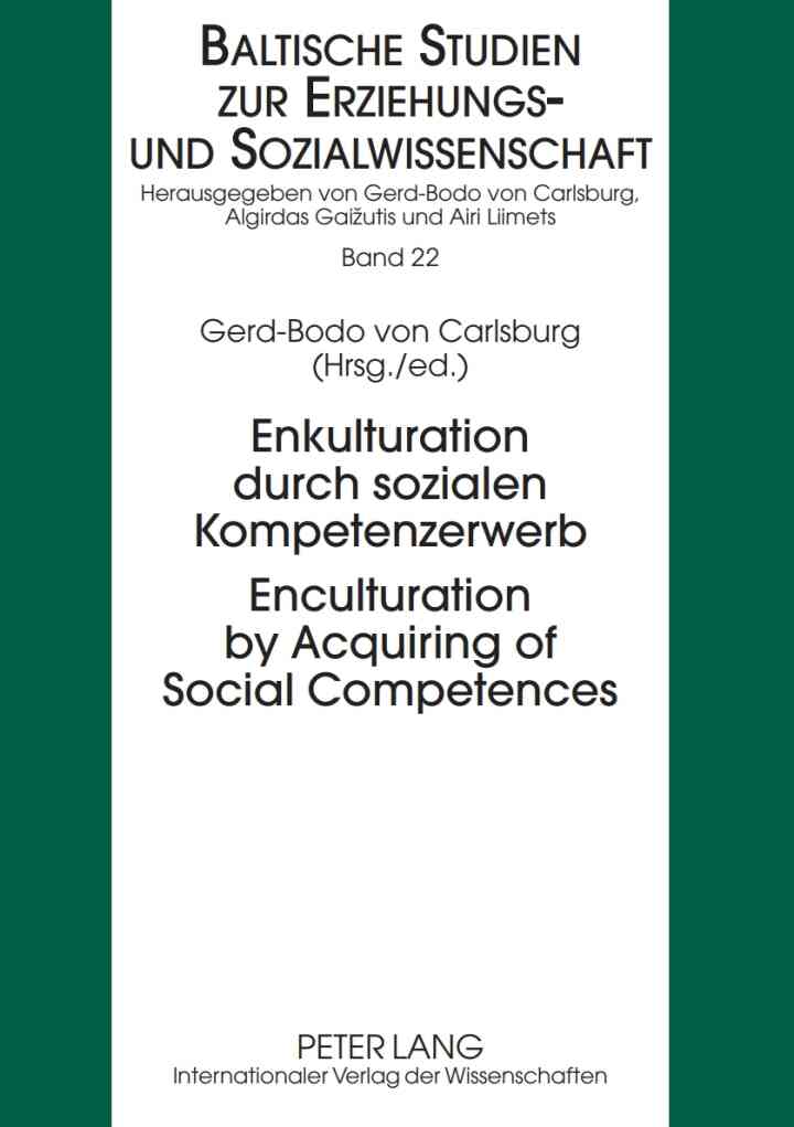 Enkulturation durch sozialen Kompetenzerwerb- Enculturation by Acquiring of Social Competences ebook