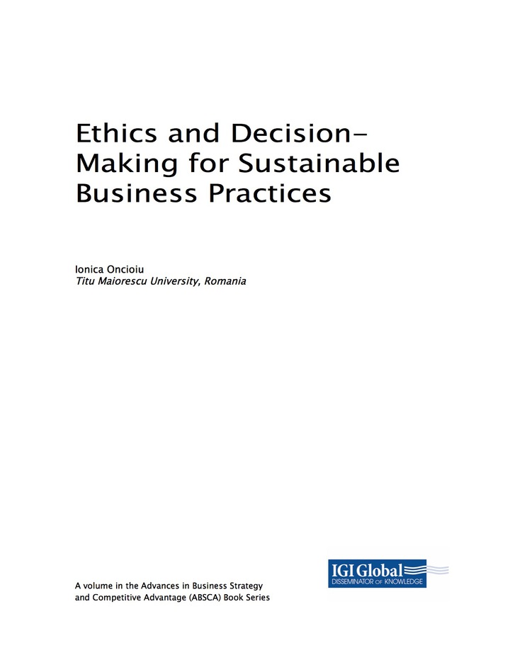 Ethics and Decision-Making for Sustainable Business Practices ebook