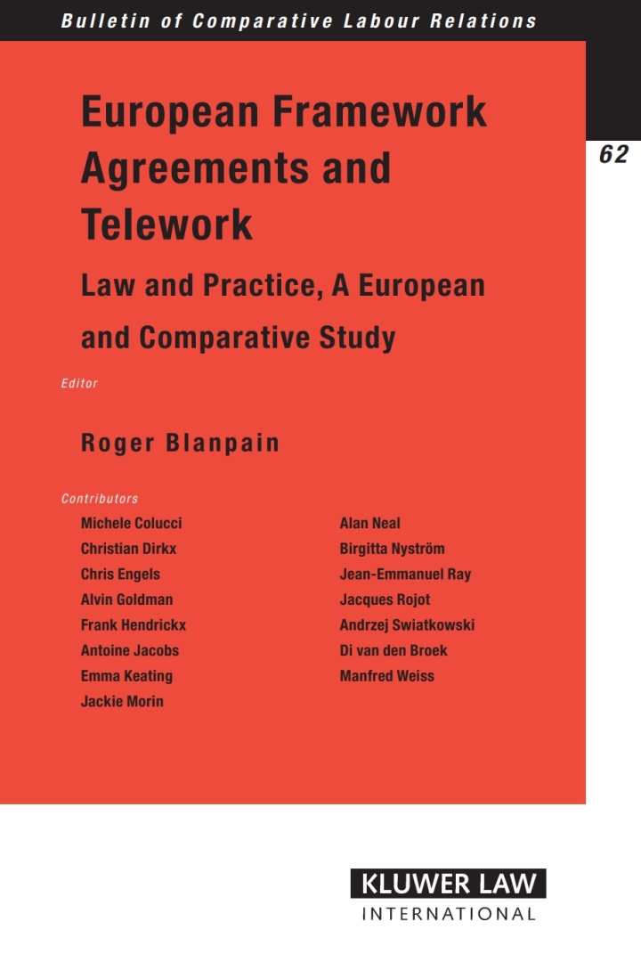 European Framework Agreements and Telework: Law and Practice, A European and Comparative Study ebook