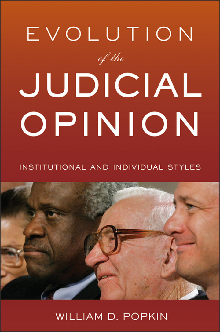 Evolution of the Judicial Opinion: Institutional and Individual Styles ebook