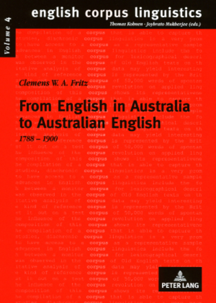 From English in Australia to Australian English: 1788-1900 ebook
