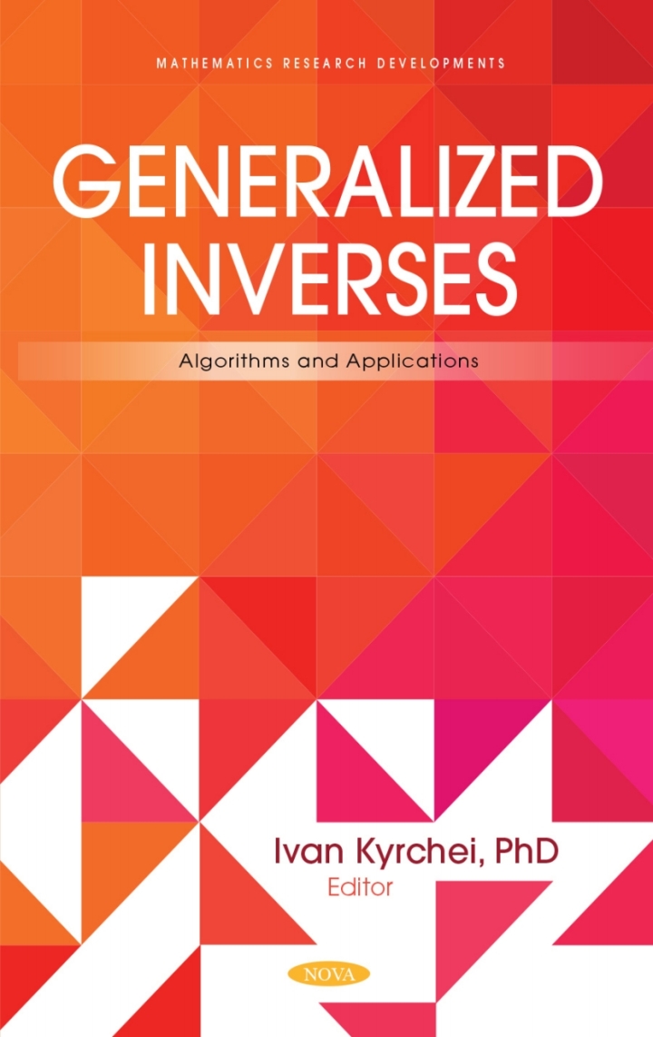 Generalized Inverses: Algorithms and Applications ebook