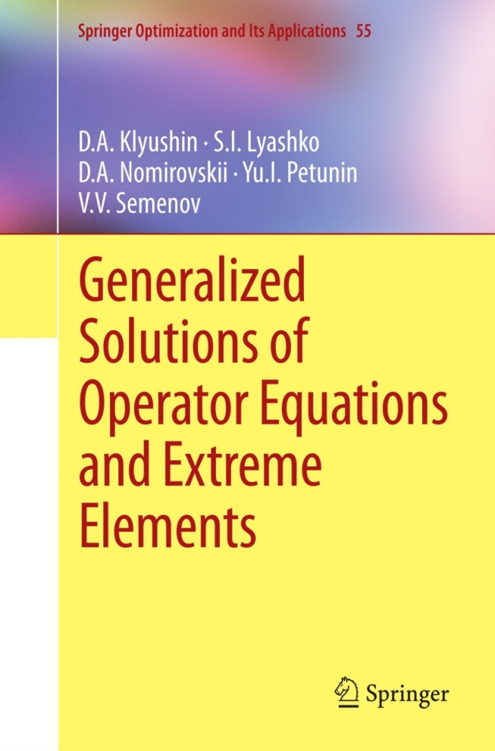 Generalized Solutions of Operator Equations and Extreme Elements ebook