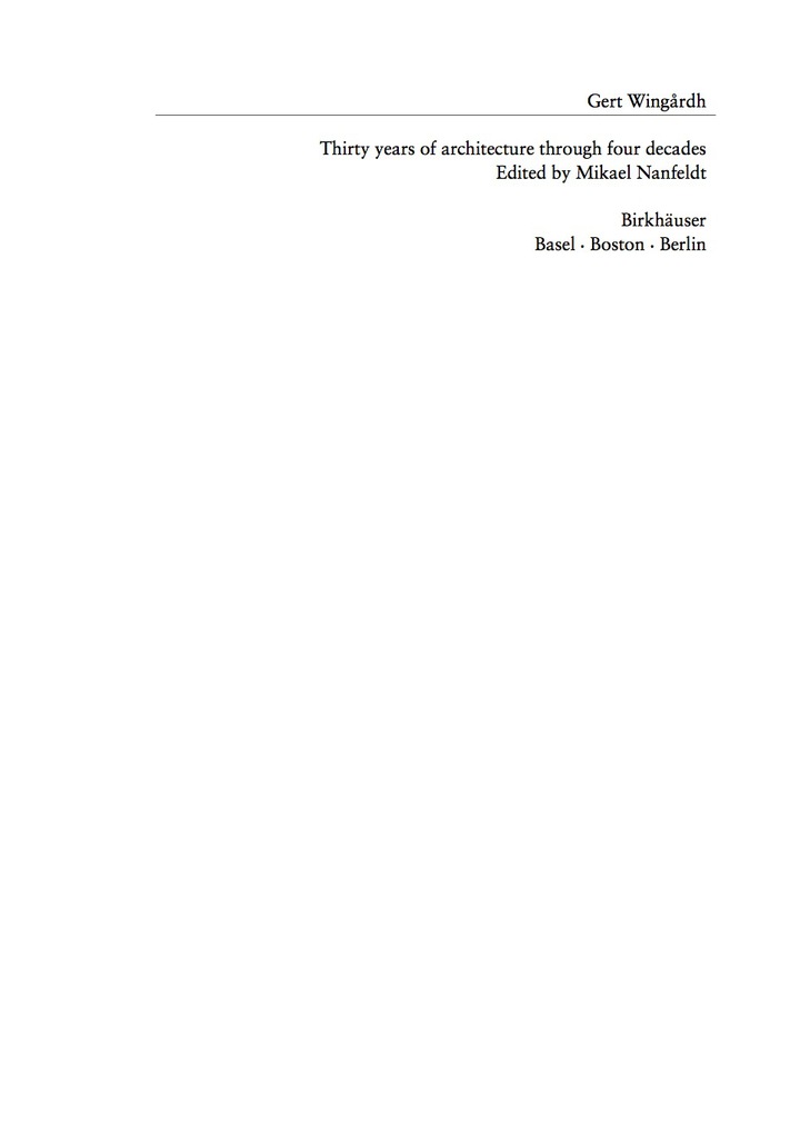 Gert Wing?rdh: Thirty Years of Architecture ebook