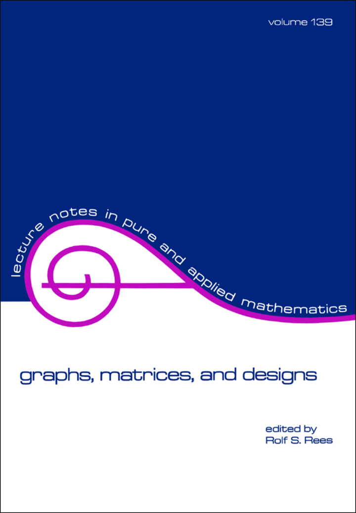 Graphs, Matrices, and Designs ebook