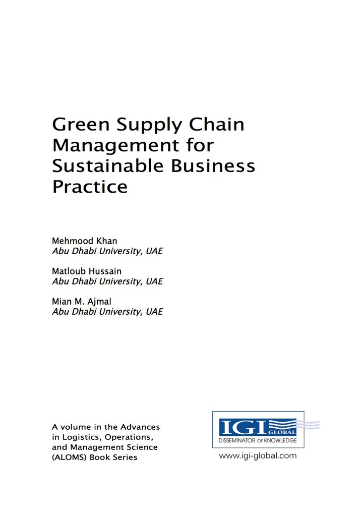Green Supply Chain Management for Sustainable Business Practice ebook