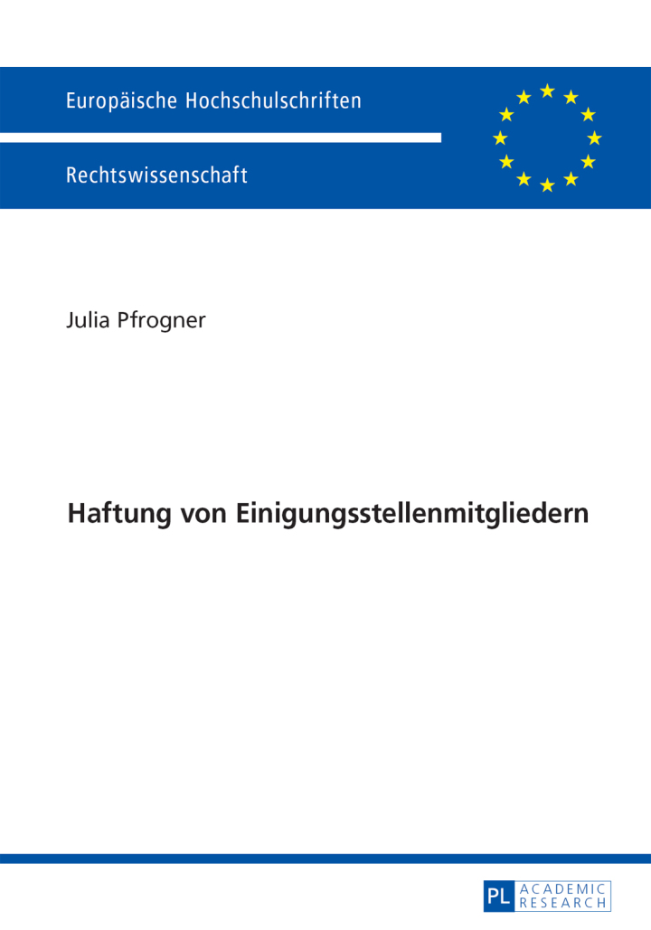 Haftung von Einigungsstellenmitgliedern ebook